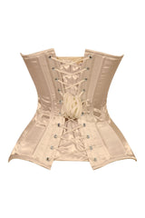 Daisy Corsets Lavish Gold Satin Overbust Corset Sweetheart Neckline Busk Closure