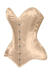 Daisy Corsets Lavish Gold Satin Overbust Corset Sweetheart Neckline Busk Closure