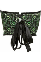 Daisy Corsets Lavish & Black Skull Satin Open Cup Waist Cincher