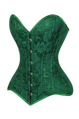 Daisy Corsets Lavish Green Lace Overbust Corset Sweetheart Neckline Busk Closure