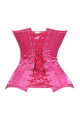 Daisy Corsets Lavish Hot Pink Satin Overbust Corset Sweetheart Neckline Busk Closure