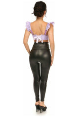 Daisy Corsets Lavish Lavender Eyelet Underwire Bustier Top w/Removable Ruffle Sleeves