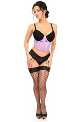 Daisy Lavish Lavender Sheer Lace Underwire Waist Cincher Corset