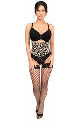 Lavish Leopard Velvet Mini Cincher Corset - Daisy Corsets