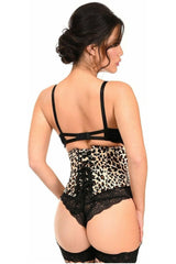 Lavish Leopard Velvet Mini Cincher Corset - Daisy Corsets