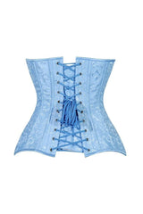 Daisy Corsets Lavish Lt Blue Brocade Overbust Corset W/Busk Closure