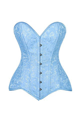 Daisy Corsets Lavish Lt Blue Brocade Overbust Corset W/Busk Closure