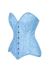 Daisy Corsets Lavish Lt Blue Brocade Overbust Corset W/Busk Closure