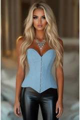 Daisy Corsets Lavish Lt Denim Overbust Corset Top