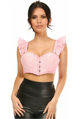 Daisy Corsets Lavish Eyelet Underwire Bustier Top w/Removable Ruffle Sleeves