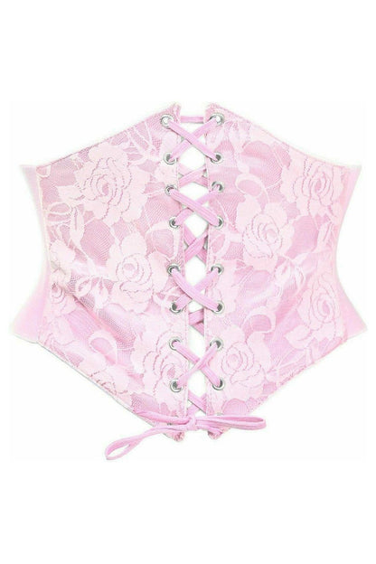 Lavish Lt Pink Lace Corset Belt Cincher - Daisy Corsets