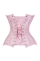 Daisy Corsets Lavish Lt Pink Lace Overbust Corset Sweetheart Neckline Busk Closure