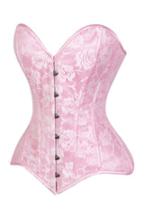 Daisy Corsets Lavish Lt Pink Lace Overbust Corset Sweetheart Neckline Busk Closure