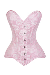 Daisy Corsets Lavish Lt Pink Lace Overbust Corset Sweetheart Neckline Busk Closure