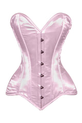 Daisy Corsets Lavish Lt Pink Satin Overbust Corset Sweetheart Neckline Busk Closure