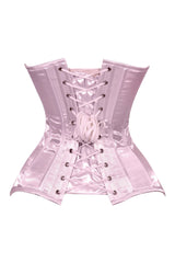 Daisy Corsets Lavish Lt Pink Satin Overbust Corset Sweetheart Neckline Busk Closure