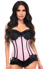 Daisy Corsets Lavish Lt w/Black Lycra Hook & Eye Stretch Bustier Corset