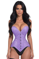 Daisy Corsets Lavish Lt Purple Brocade Overbust Corset W/Busk Closure