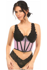 Daisy Corsets Lavish Lt Purple Fishnet Underwire Open Cup Waist Cincher