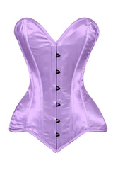 Daisy Corsets Lavish Lt Purple Satin Overbust Corset Sweetheart Neckline Busk Closure