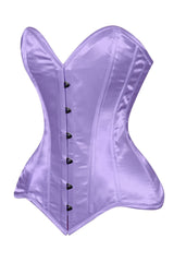 Daisy Corsets Lavish Lt Purple Satin Overbust Corset Sweetheart Neckline Busk Closure