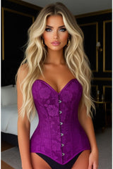 Daisy Corsets Lavish Magenta Lace Overbust Corset Sweetheart Neckline Busk Closure