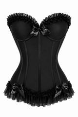 Daisy Corsets Lavish Black Lycra Hook & Eye Stretch Bustier Corset