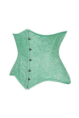 Daisy Corsets Lavish Mint Green Brocade Waist Cincher Under Bust Corset w/Front Busk Closure