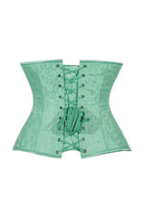 Daisy Corsets Lavish Mint Green Brocade Waist Cincher Under Bust Corset w/Front Busk Closure