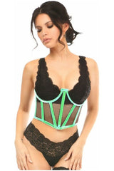 Daisy Corsets Lavish Holo & Fishnet Underwire Waist Cincher Corset
