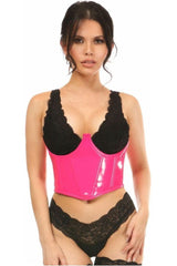Daisy Corsets Lavish Patent Open Cup Underwire Waist Cincher
