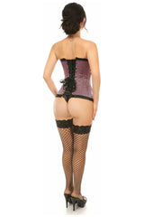 Lavish Pink Burlesque Overbust Corset - Daisy Corsets