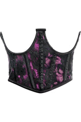 Daisy Corsets Lavish Pink w/Black Lace Overlay Open Cup Waist Cincher