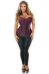 Daisy Lavish Plum Brocade Corset