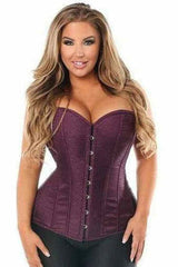 Daisy Lavish Plum Brocade Corset