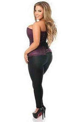 Daisy Lavish Plum Brocade Corset