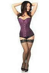 Daisy Lavish Plum Brocade Corset