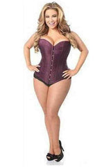 Daisy Lavish Plum Brocade Corset