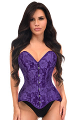 Daisy Corsets Lavish Purple Lace Overbust Corset Sweetheart Neckline Busk Closure