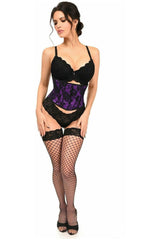 Daisy Corsets Lavish with Black Lace Overlay Mini Cincher