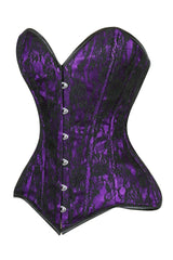 Daisy Corsets Lavish Purple/Black Lace Overbust Corset Sweetheart Neckline Busk Closure