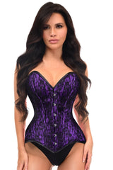 Daisy Corsets Lavish Purple/Black Lace Overbust Corset Sweetheart Neckline Busk Closure
