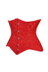 Daisy Corsets Lavish Red Brocade Waist Cincher Under Bust Corset w/Front Busk Closure