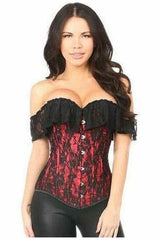 Daisy Corsets Lavish Red Lace Off-The-Shoulder Corset