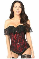Daisy Corsets Lavish Red Lace Off-The-Shoulder Corset