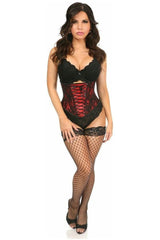 Lavish Red Lace - Up Under Bust Corset w/Black Lace - Daisy Corsets