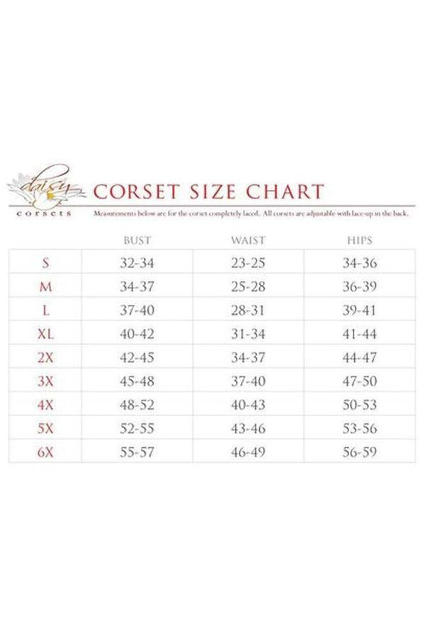 Daisy Corsets Lavish Red Lycra & Lace Hook & Eye Stretch Underbust Corset