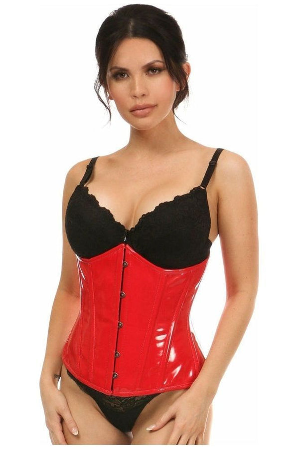 Daisy Lavish Red Patent Underbust Corset