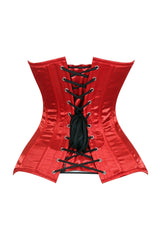 Daisy Corsets Lavish Red Satin Front Zipper Overbust Corset