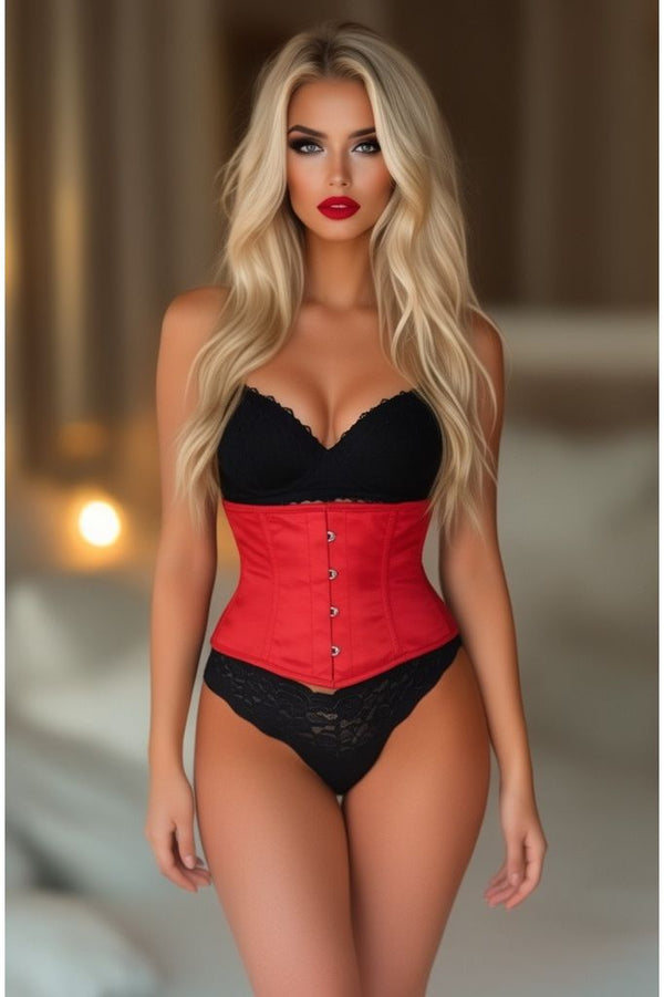 Daisy Corsets Lavish Red Satin Mini Cincher